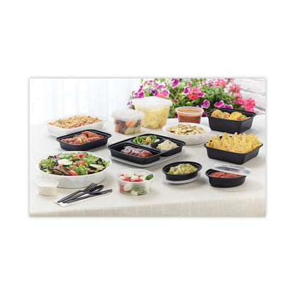 Pactiv Evergreen Newspring DELItainer Microwavable Container, 8 oz, 4.55 x 4.55 x 1.8, Translucent, Plastic, 480/Carton