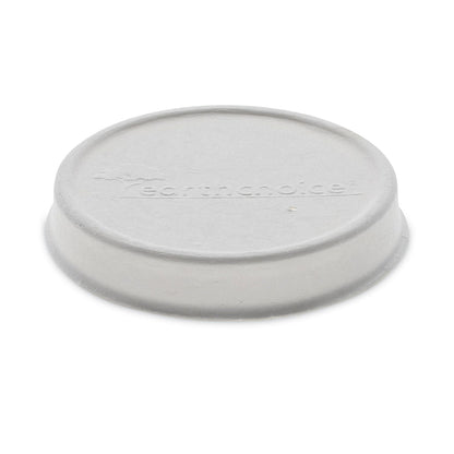 Pactiv Evergreen EarthChoice Compostable Soup Cup Lid, For 8-16 oz Soup Cups, 4" Diameter, White, Sugarcane, 500/Carton