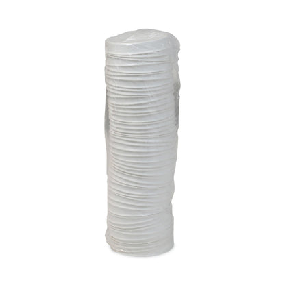 Pactiv Evergreen EarthChoice Compostable Soup Cup Lid, For 8-16 oz Soup Cups, 4" Diameter, White, Sugarcane, 500/Carton