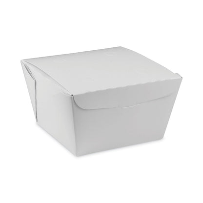 Pactiv Evergreen EarthChoice OneBox Paper Box, 37 oz, 4.5 x 4.5 x 2.5, White, 312/Carton