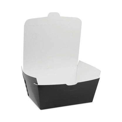 Pactiv Evergreen EarthChoice OneBox Paper Box, 66 oz, 6.5 x 4.5 x 3.25, Black, 160/Carton