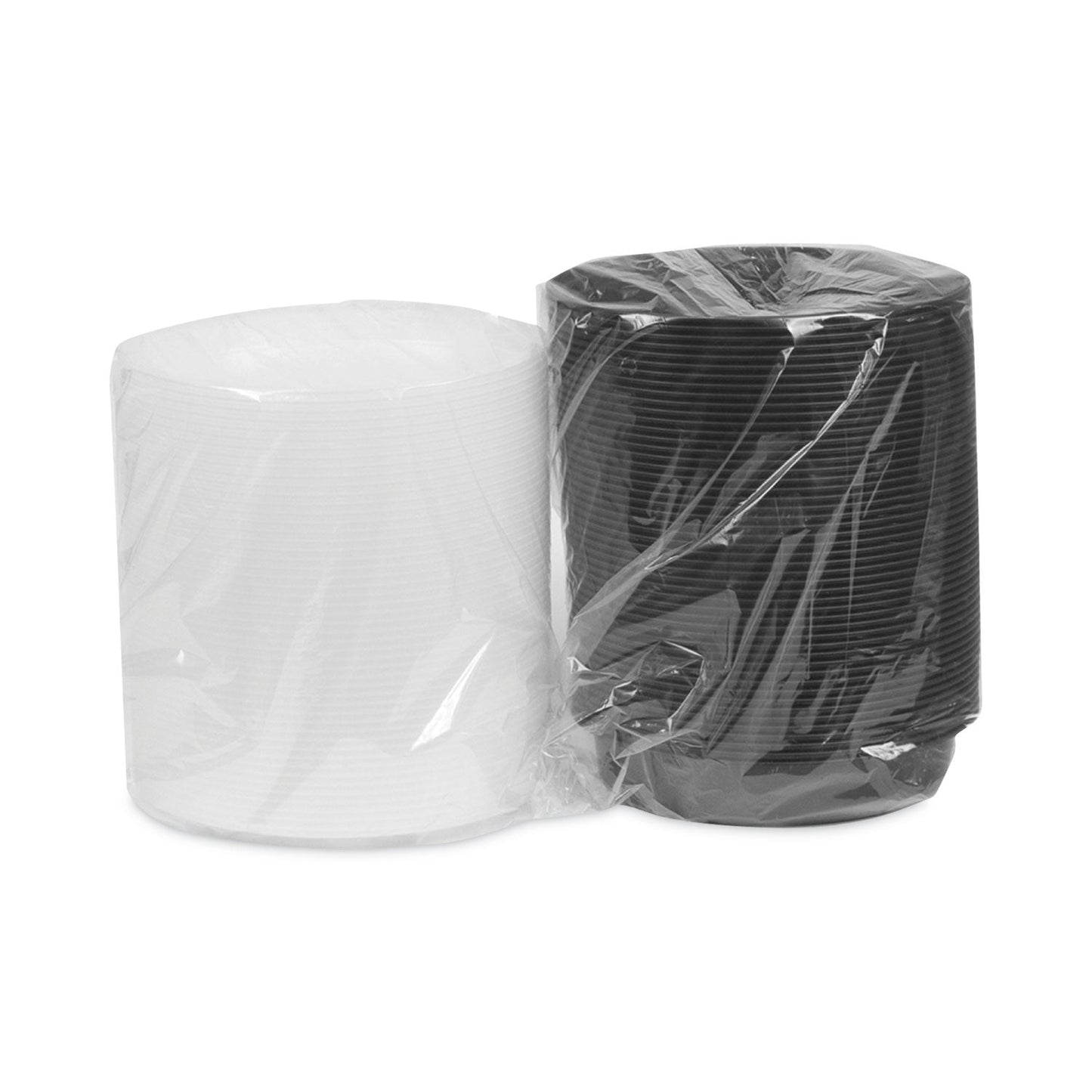 Pactiv Evergreen Newspring VERSAtainer Microwavable Containers, Oval, 32 oz, 9.1 x 6.7 x 1.9, Black/Clear, Plastic, 150/Carton