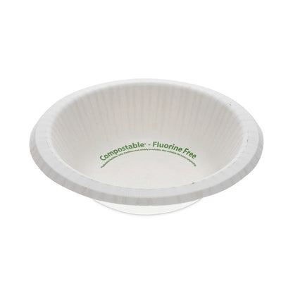Pactiv Evergreen EarthChoice Pressware Compostable Dinnerware, Bowl, 12 oz, White, 750/Carton