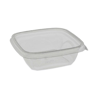Pactiv Evergreen EarthChoice Square Recycled Bowl, 12 oz, 5 x 5 x 1.63, Clear, Plastic, 504/Carton