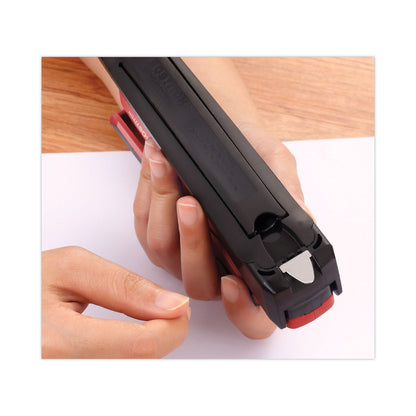 Bostitch InPower Spring-Powered Desktop Stapler, 20-Sheet Capacity, Red