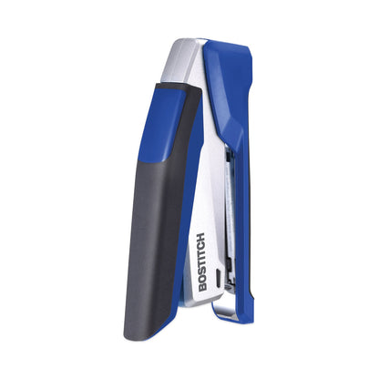Bostitch InPower Spring-Powered Premium Desktop Stapler, 28-Sheet Capacity, Blue/Silver