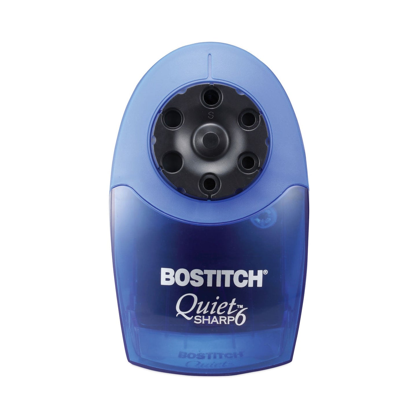 Bostitch QuietSharp 6 Classroom Electric Pencil Sharpener, AC-Powered, 6.13 x 10.69 x 9, Blue