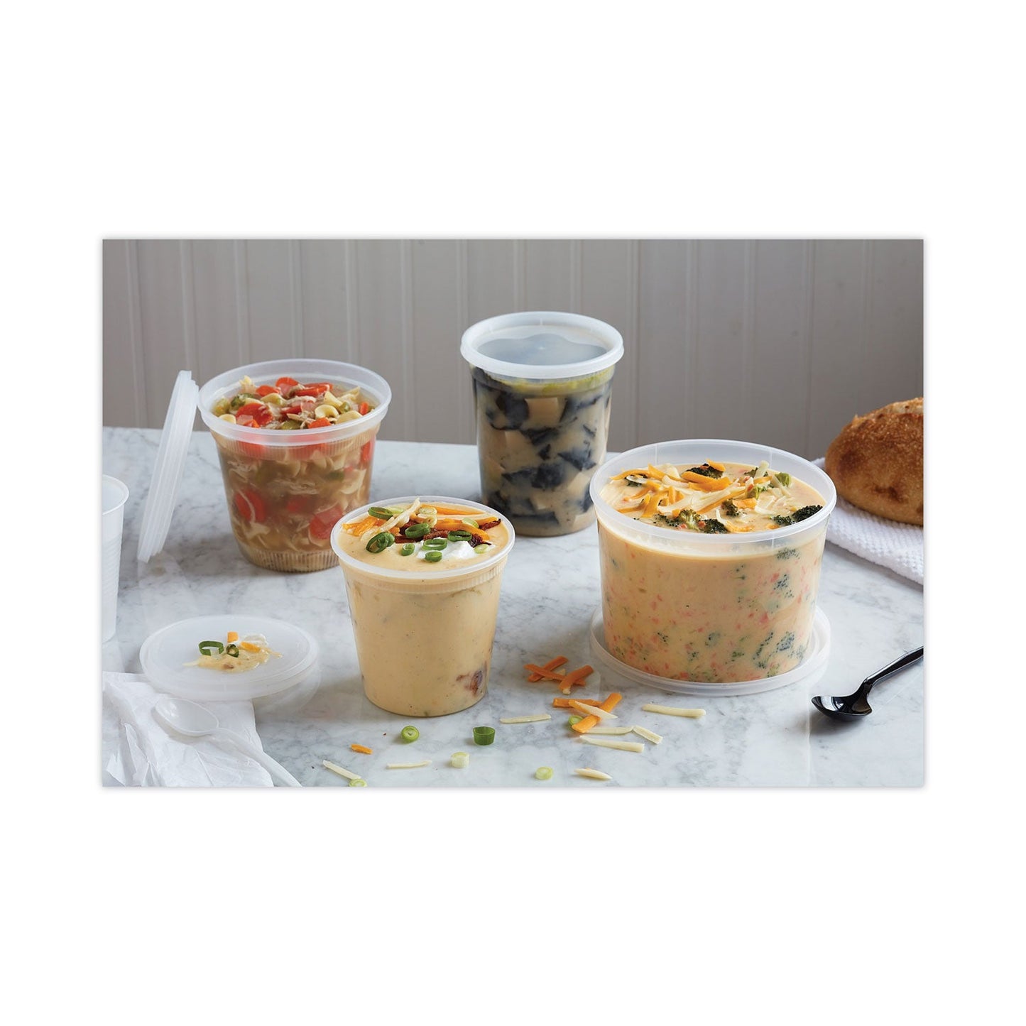 Pactiv Evergreen Newspring DELItainer Microwavable Container Lid, Recessed, 4.55" Diameter x 0.4" h, Translucent, Plastic, 480/Carton
