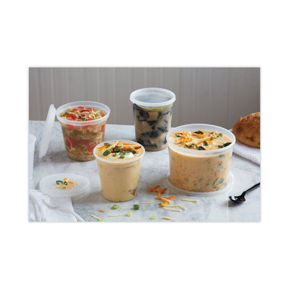 Pactiv Evergreen Newspring DELItainer Microwavable Container Lid, Recessed, 4.55" Diameter x 0.4" h, Translucent, Plastic, 480/Carton