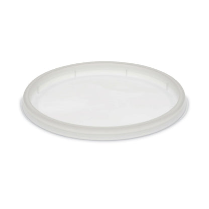 Pactiv Evergreen Newspring DELItainer Microwavable Container Lid, Recessed, 4.55" Diameter x 0.4" h, Translucent, Plastic, 480/Carton
