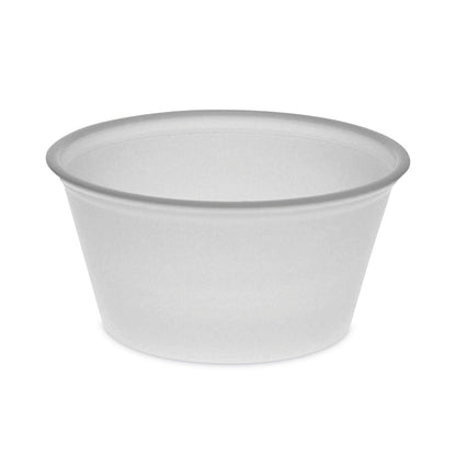 Pactiv Evergreen Plastic Portion Cup, 2 oz, Translucent, 200/Bag, 12 Bags/Carton