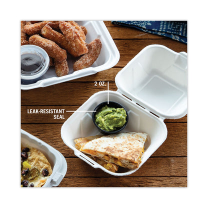 Pactiv Evergreen Plastic Portion Cup, 2 oz, Black, 200/Bag, 12 Bags/Carton