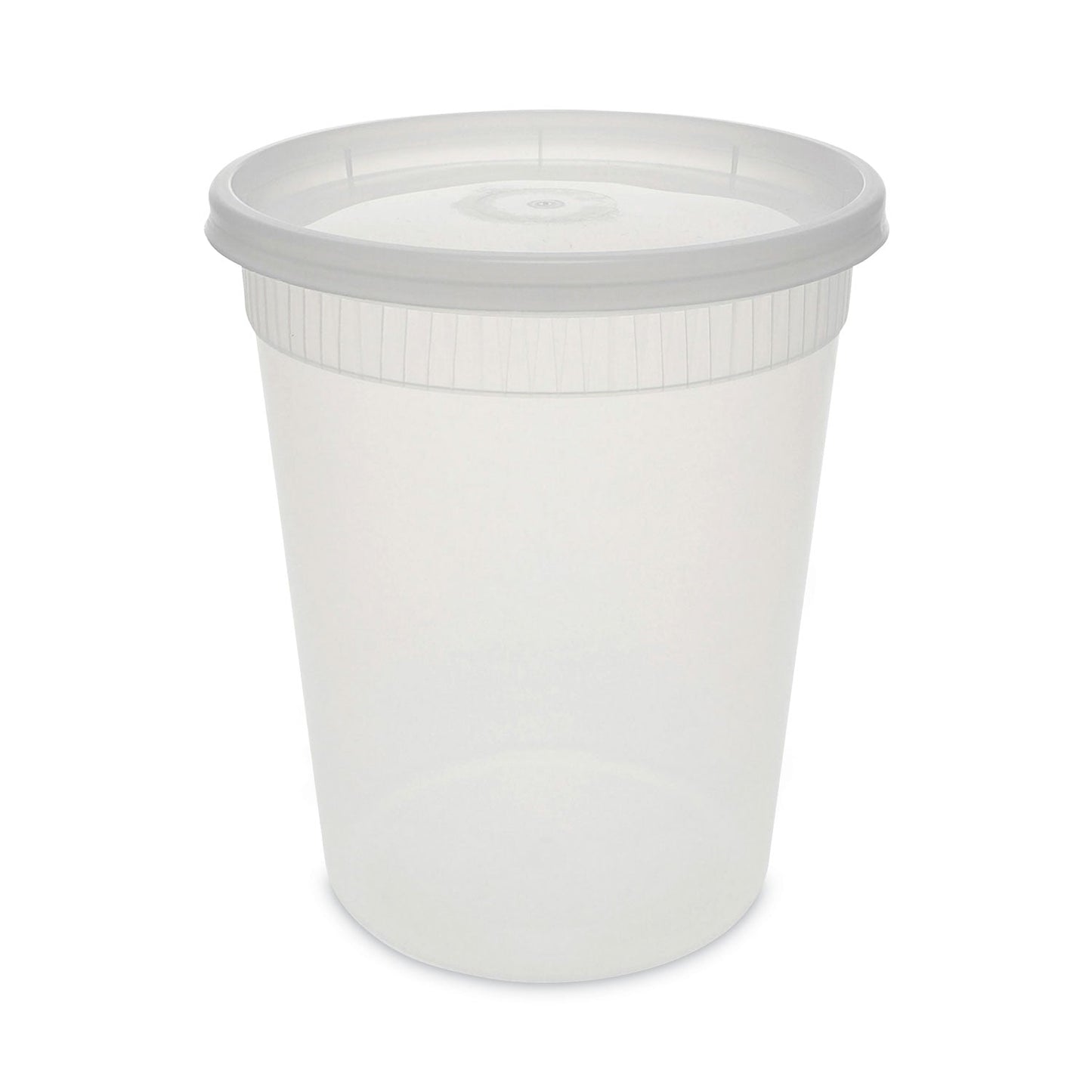 Pactiv Evergreen Newspring DELItainer Microwavable Container, 32 oz, 4 .55 Diameter x 5.55 h, Clear, Plastic, 240/Carton