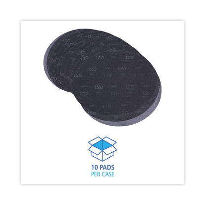 Boardwalk Sanding Screens, 20" Diameter, 120 Grit, Black, 10/Carton