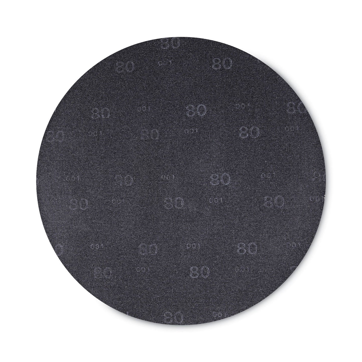 Boardwalk Sanding Screens, 20" Diameter, 80 Grit, Black, 10/Carton