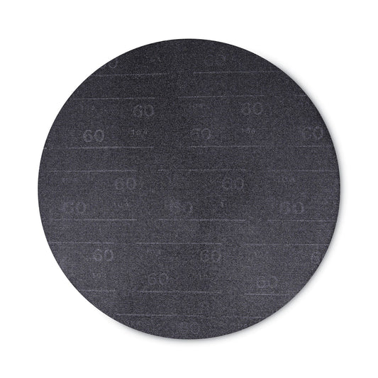 Boardwalk Sanding Screens, 20" Diameter, 60 Grit, Black, 10/Carton
