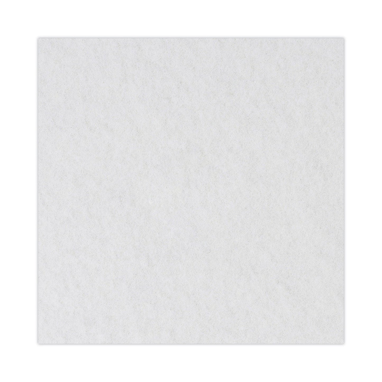Boardwalk Polishing Floor Pads, 21" Diameter, White, 5/Carton