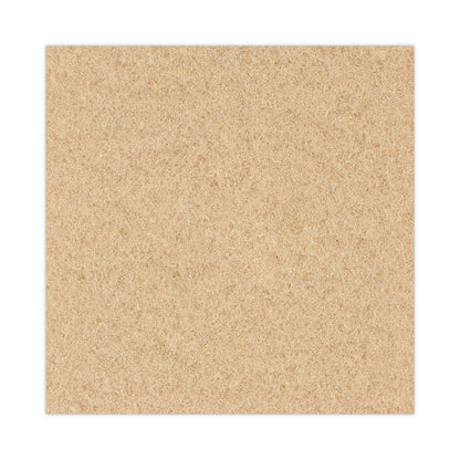 Boardwalk Burnishing Floor Pads, 20" Diameter, Tan, 5/Carton