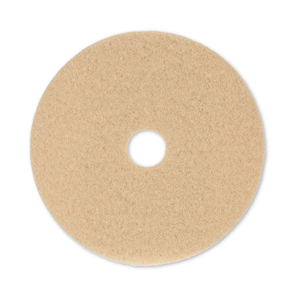 Boardwalk Burnishing Floor Pads, 20" Diameter, Tan, 5/Carton