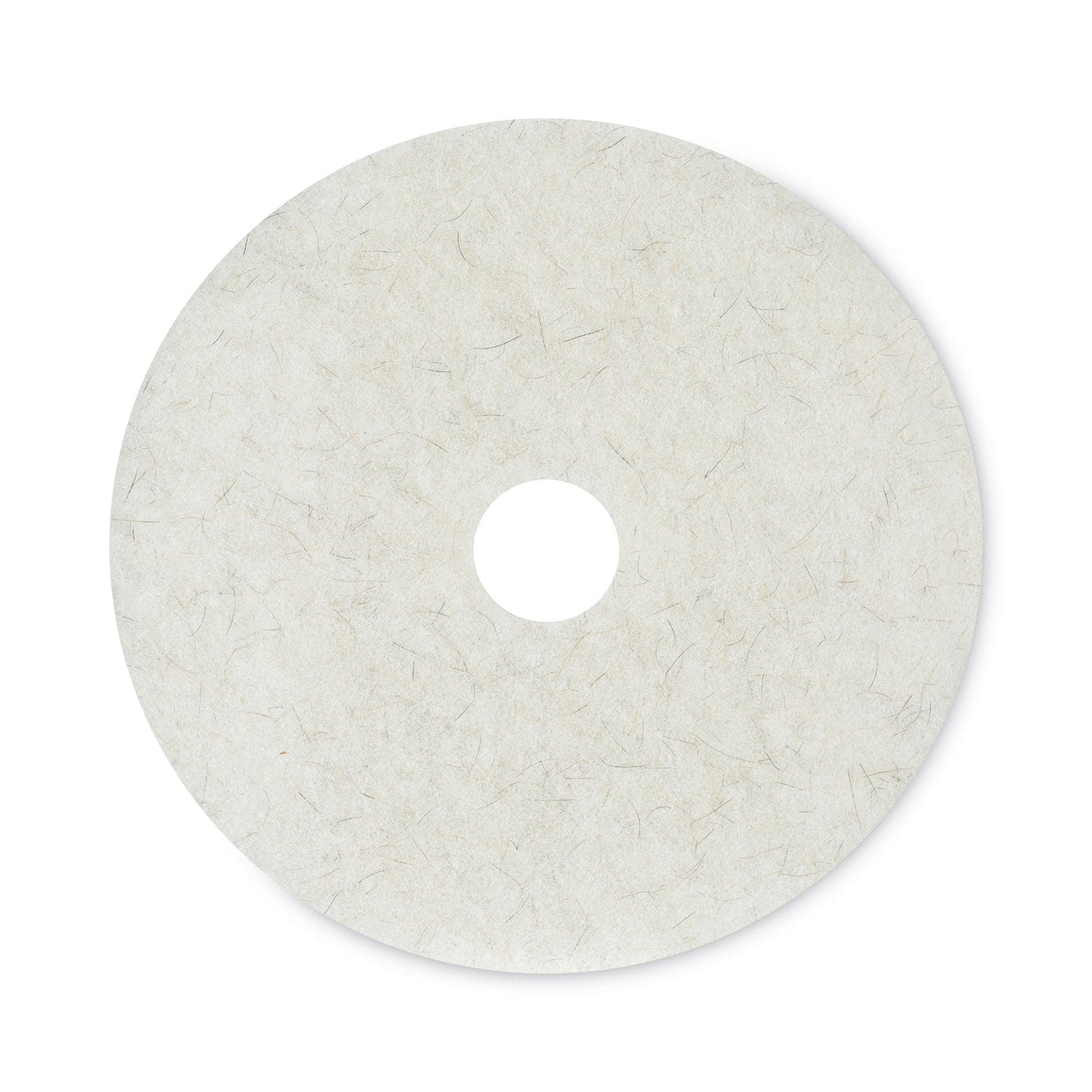 Boardwalk Natural Burnishing Floor Pads, 20" Diameter, White, 5/Carton