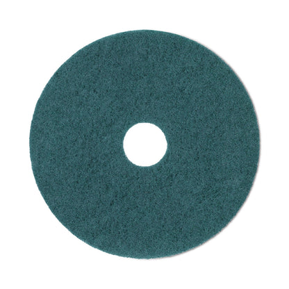Boardwalk Heavy-Duty Scrubbing Floor Pads, 20" Diameter, Green, 5/Carton