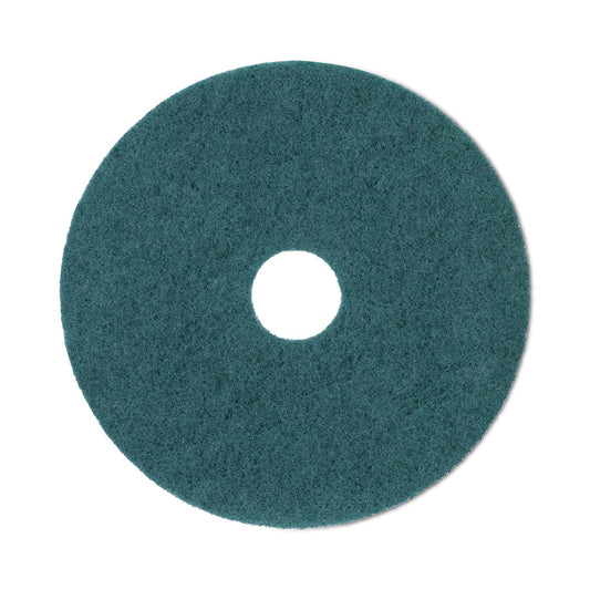 Boardwalk Heavy-Duty Scrubbing Floor Pads, 20" Diameter, Green, 5/Carton