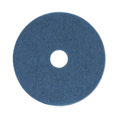 Boardwalk Scrubbing Floor Pads, 20" Diameter, Blue, 5/Carton
