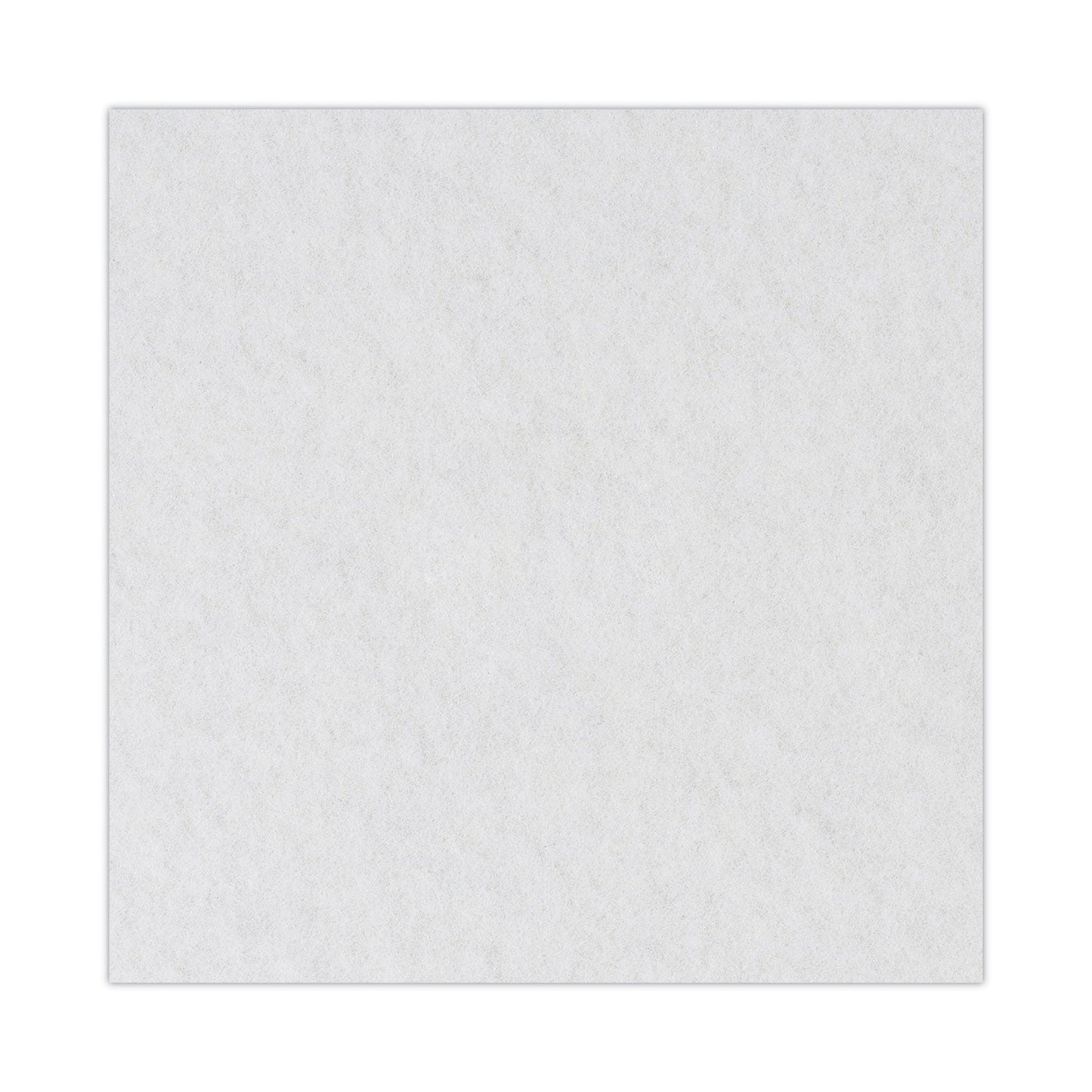 Boardwalk Polishing Floor Pads, 18" Diameter, White, 5/Carton
