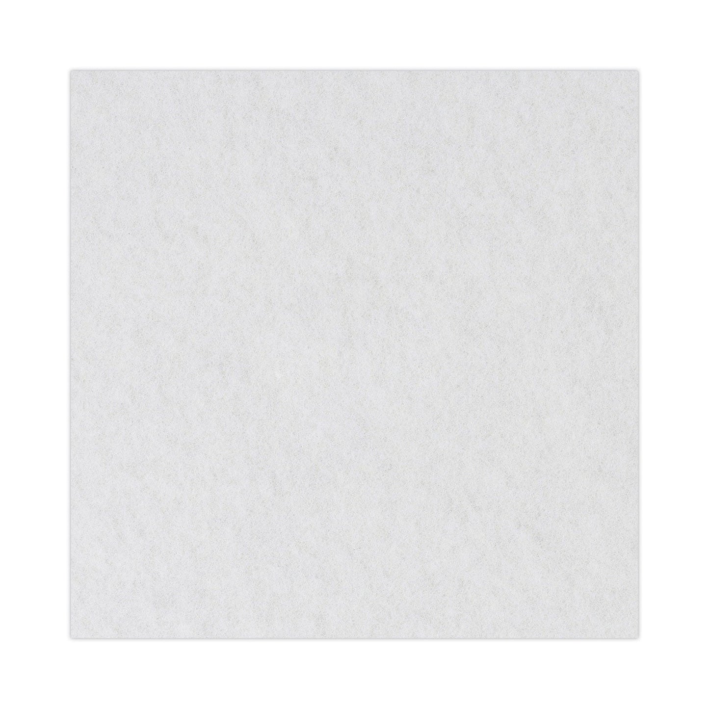 Boardwalk Polishing Floor Pads, 16" Diameter, White, 5/Carton