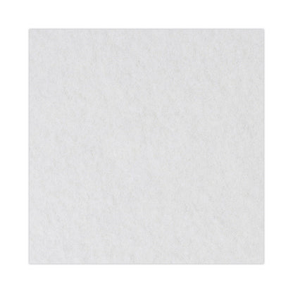 Boardwalk Polishing Floor Pads, 16" Diameter, White, 5/Carton