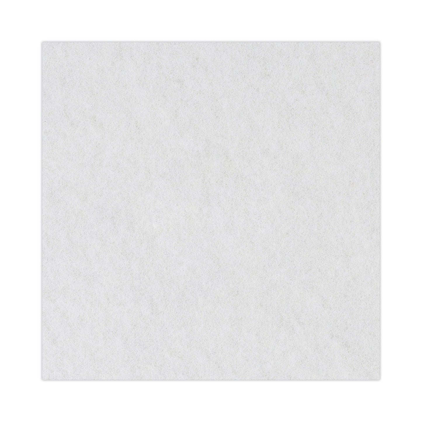 Boardwalk Polishing Floor Pads, 15" Diameter, White, 5/Carton