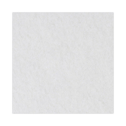 Boardwalk Polishing Floor Pads, 15" Diameter, White, 5/Carton