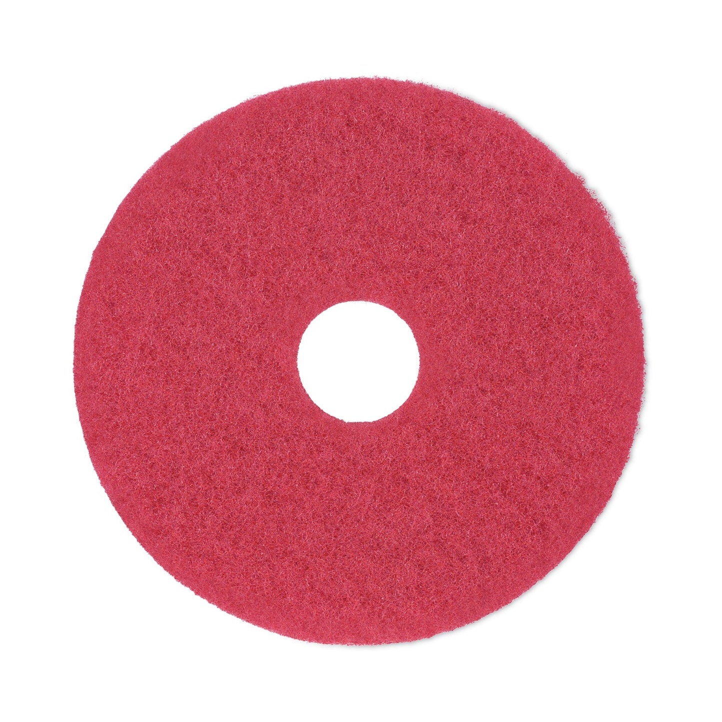 Boardwalk Buffing Floor Pads, 14" Diameter, Red, 5/Carton