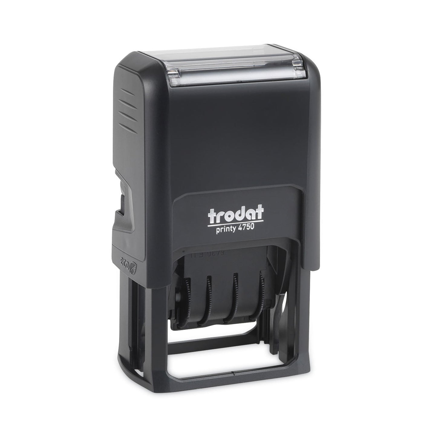 Trodat Printy Economy 5-in-1 Date Stamp, Self-Inking, 1.63" x 1", Blue/Red