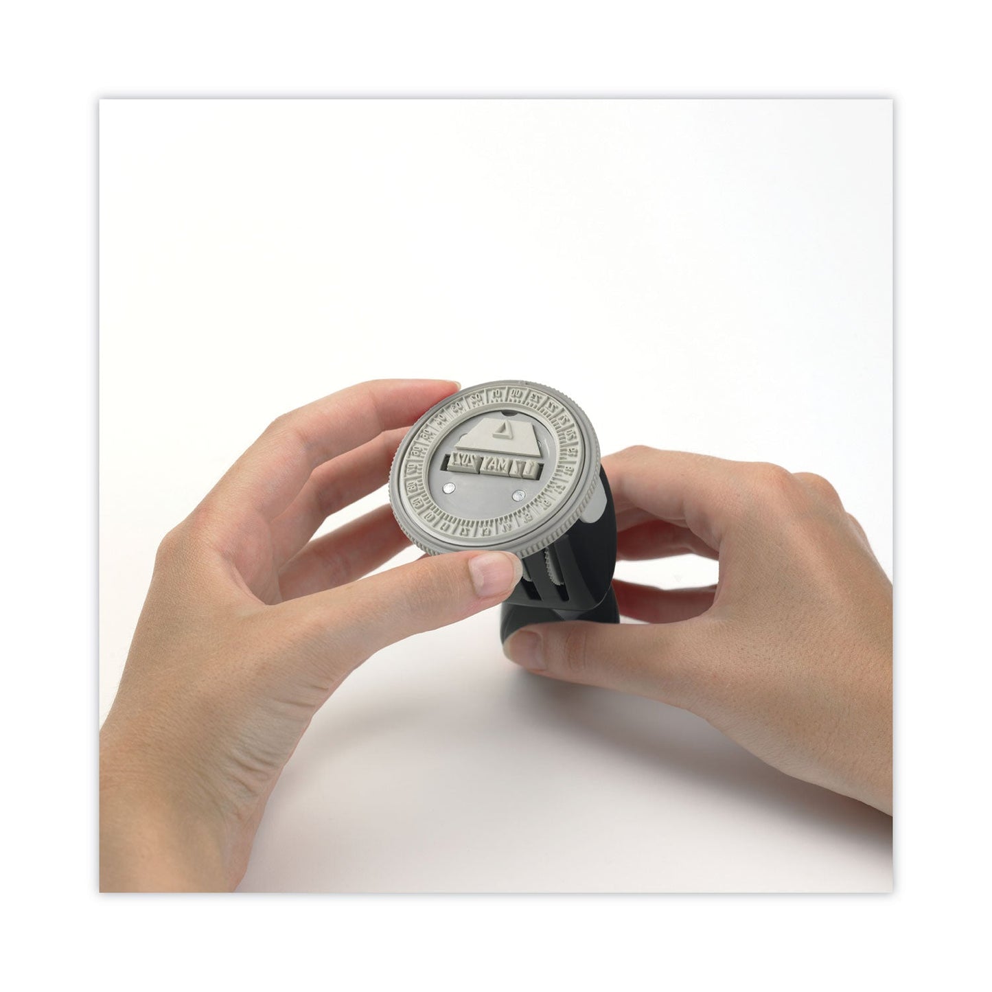 Trodat Time and Date Received Round Stamp, Conventional, 2" Diameter