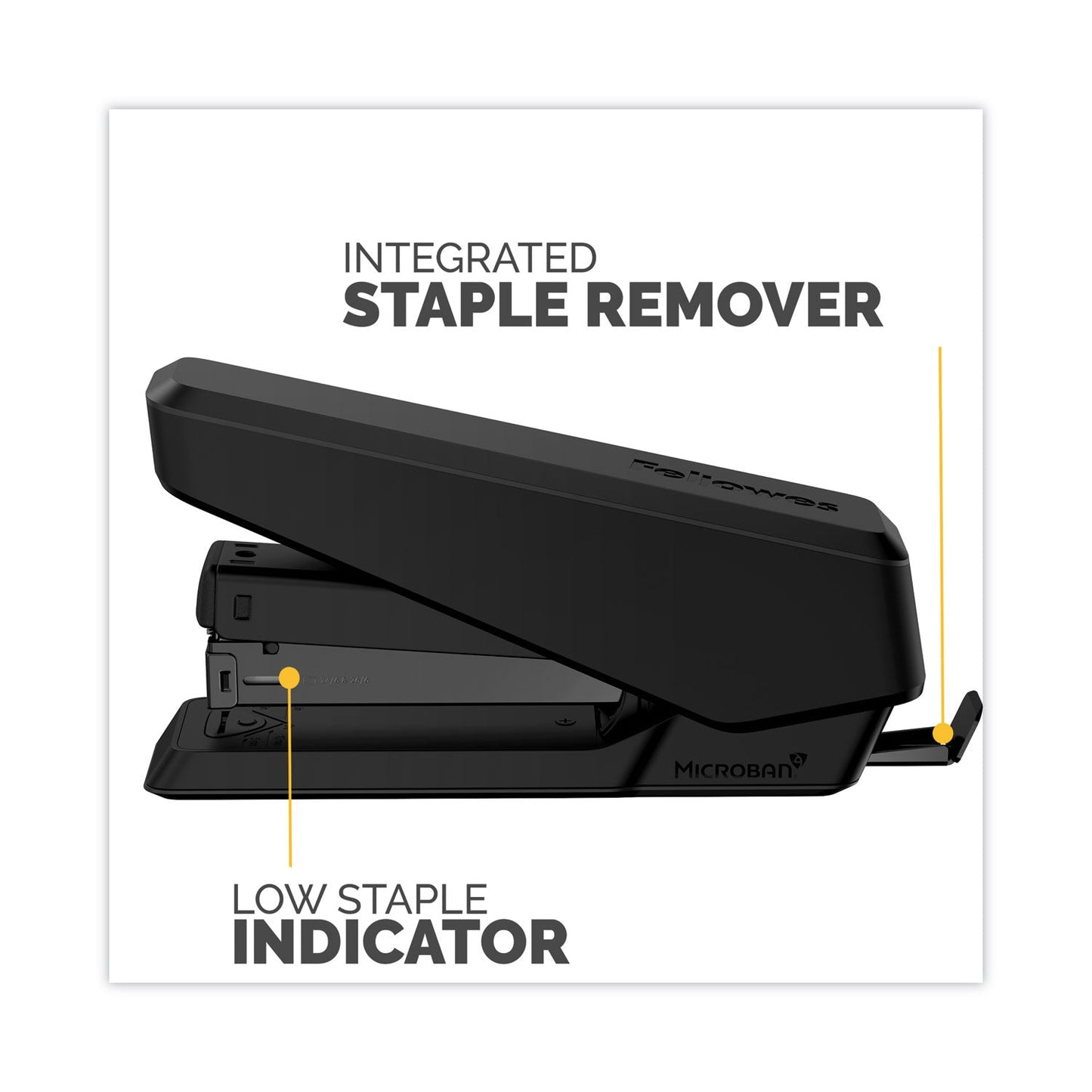Fellowes LX850 EasyPress Full Strip Stapler, 25-Sheet Capacity, Black