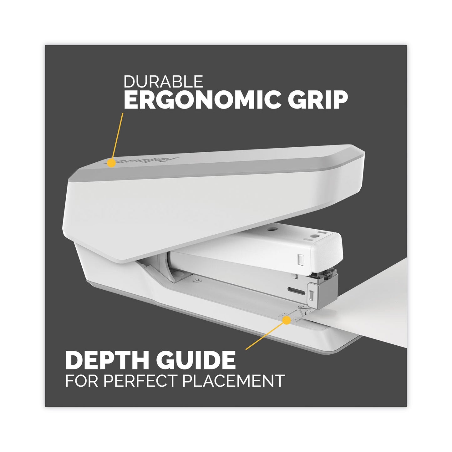 Fellowes LX850 EasyPress Full Strip Stapler, 25-Sheet Capacity, White
