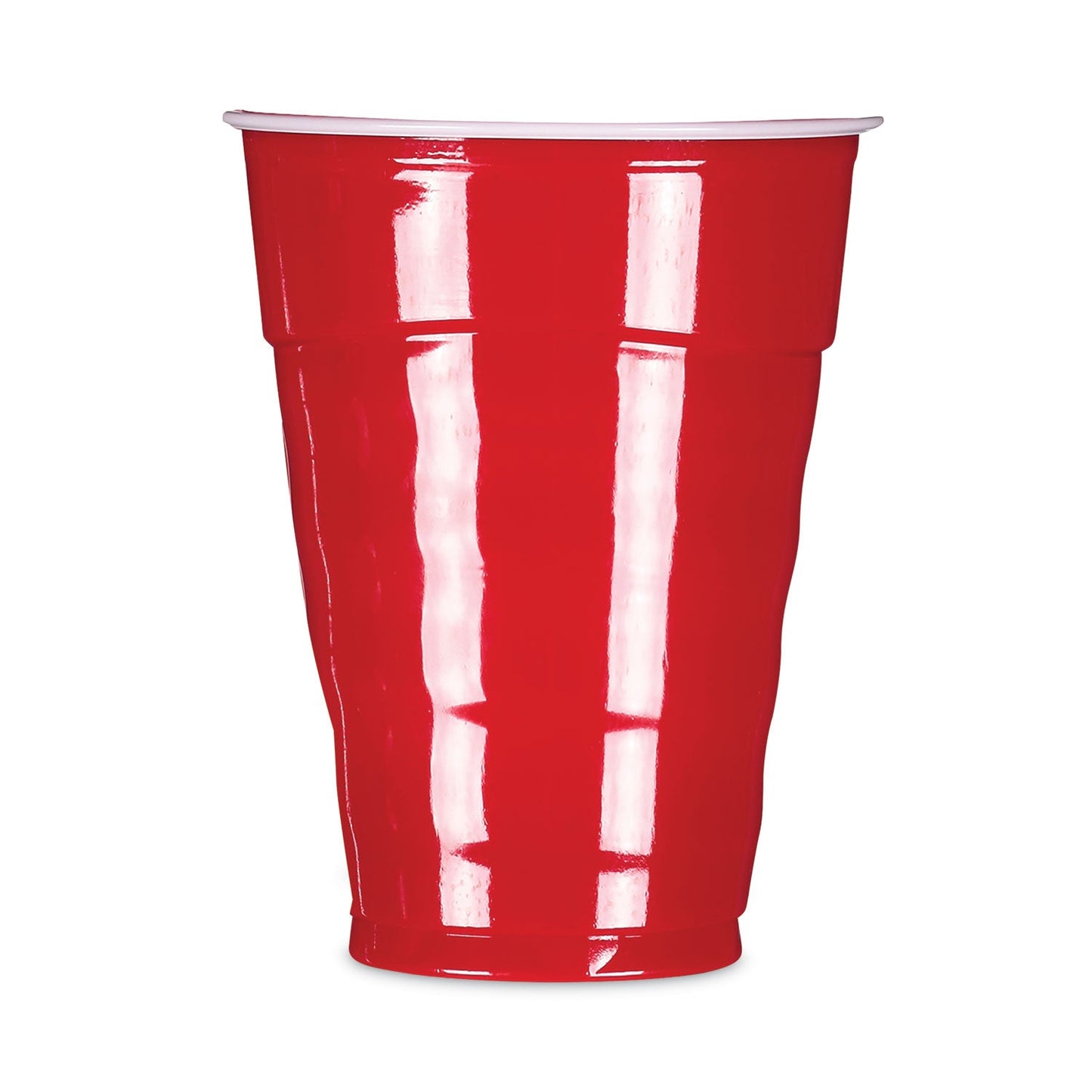 Hefty Easy Grip Disposable Plastic Party Cups, 9 oz, Red, 50/Pack, 12 Packs/Carton
