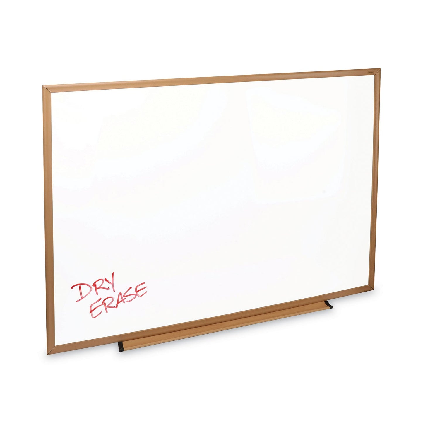 Universal Dry Erase Board, Melamine, 48 x 36, Oak Frame