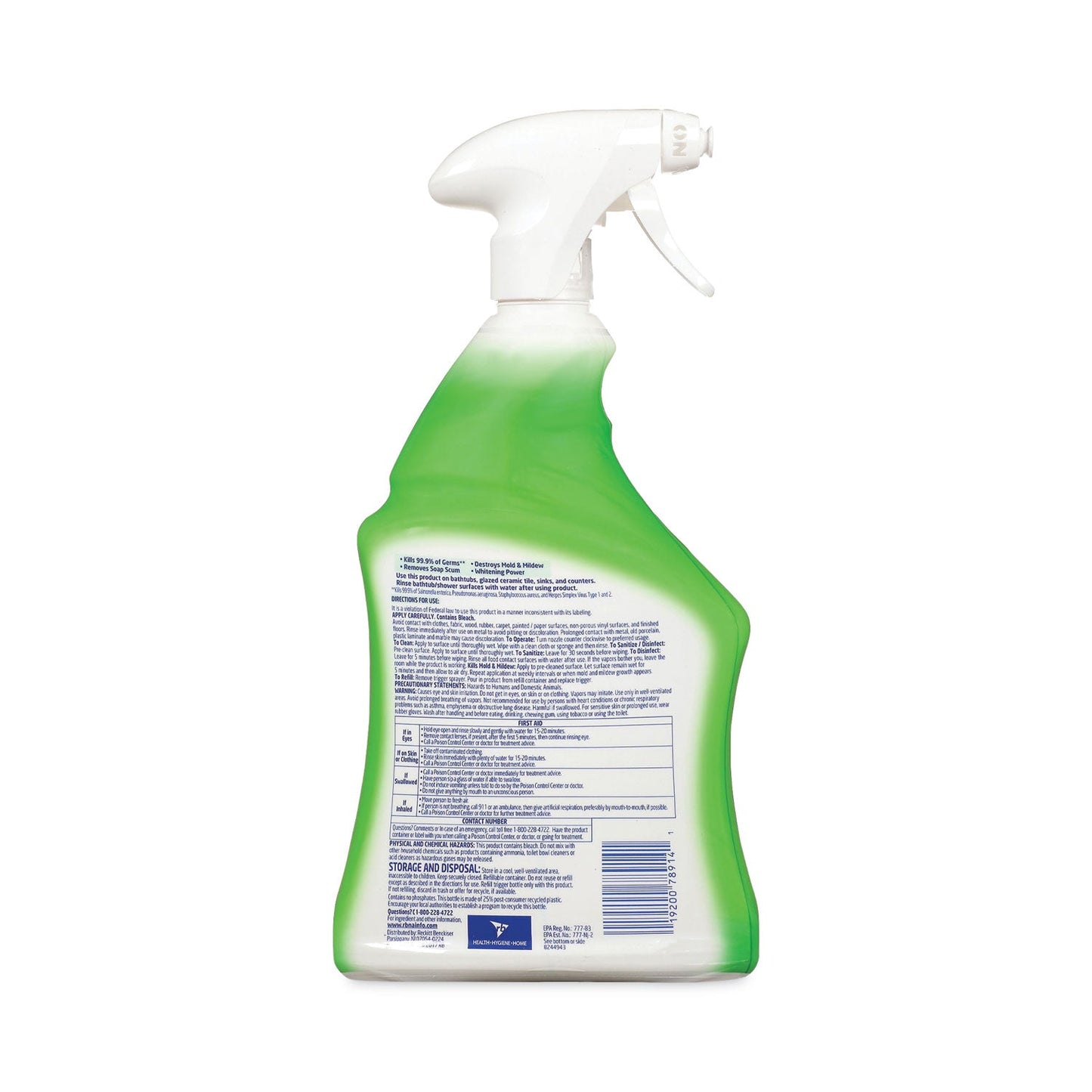 LYSOL Multi-Purpose Cleaner with Bleach, 32 oz Spray Bottle, 12/Carton