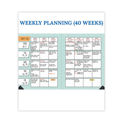 Carson-Dellosa Education Teacher Planner, Weekly/Monthly, Two-Page Spread (Seven Classes), 11 x 8.5, Multicolor Cover, 2022-2023