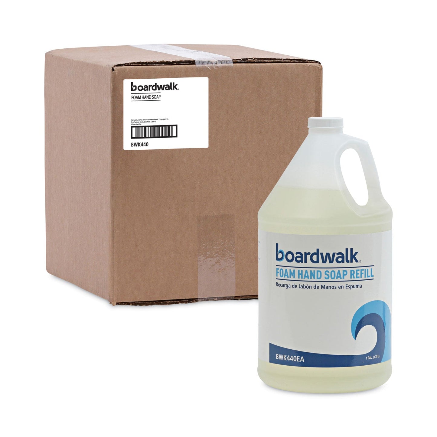 Boardwalk Foaming Hand Soap, Herbal Mint Scent, 1 gal Bottle, 4/Carton