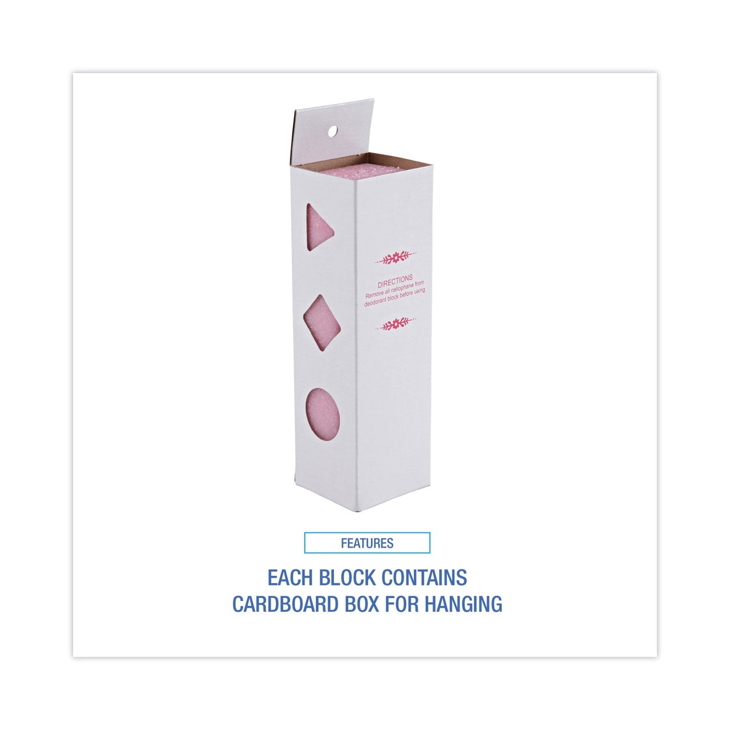 Boardwalk Deodorizing Para Wall Blocks, 24 oz, Pink, Cherry, 6/Box