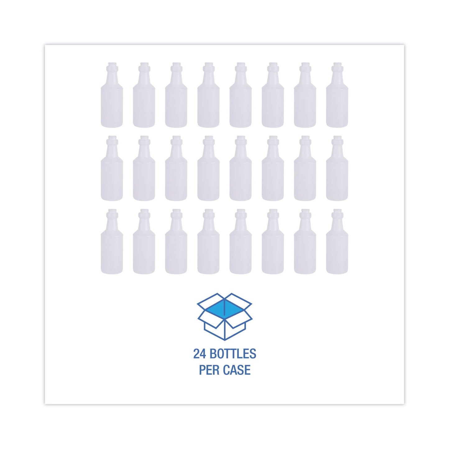 Boardwalk Handi-Hold Spray Bottle, 16 oz, Clear, 24/Carton