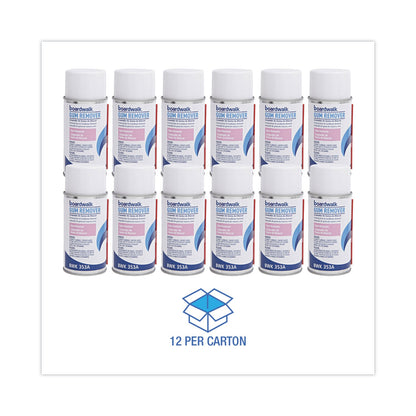 Boardwalk Chewing Gum and Candle Wax Remover, 6 oz Aerosol Spray, 12/Carton