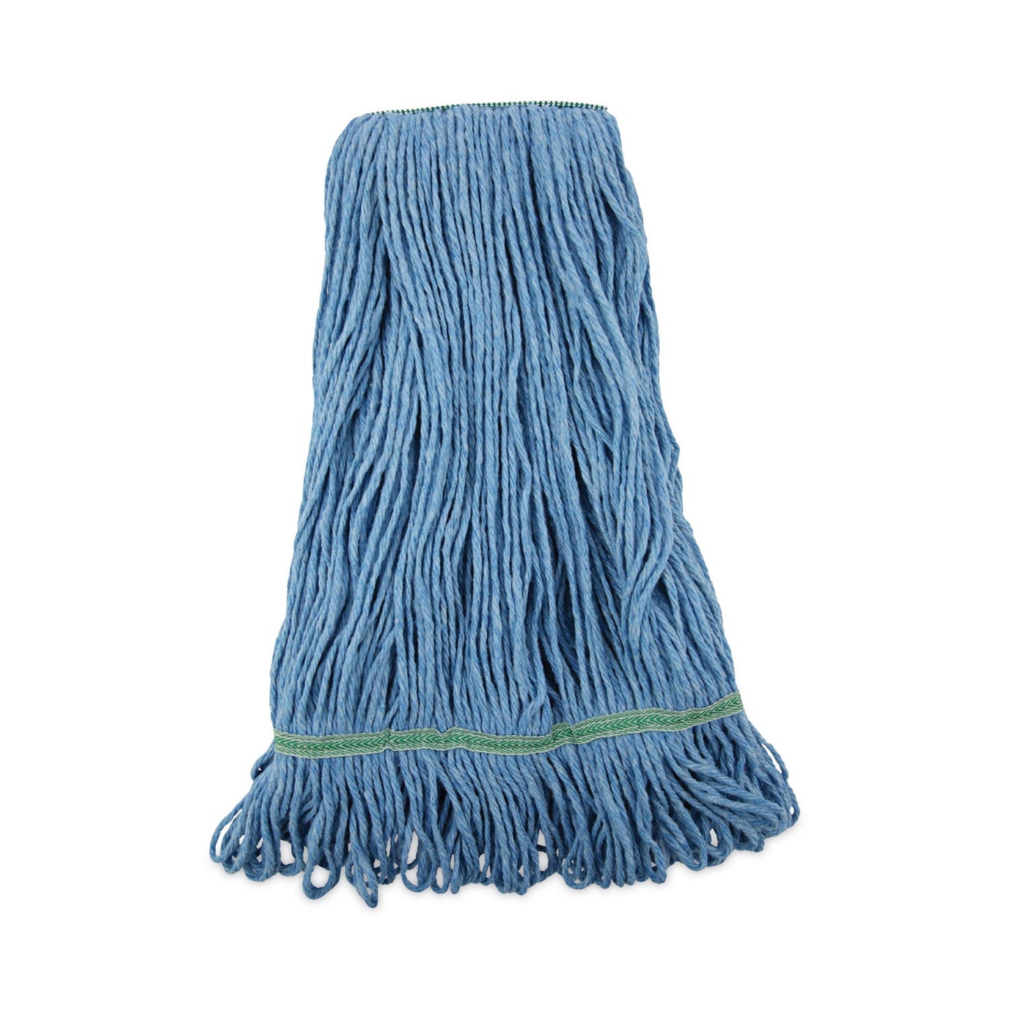 Boardwalk Super Loop Wet Mop Head, Cotton/Synthetic Fiber, 1" Headband, Medium Size, Blue, 12/Carton