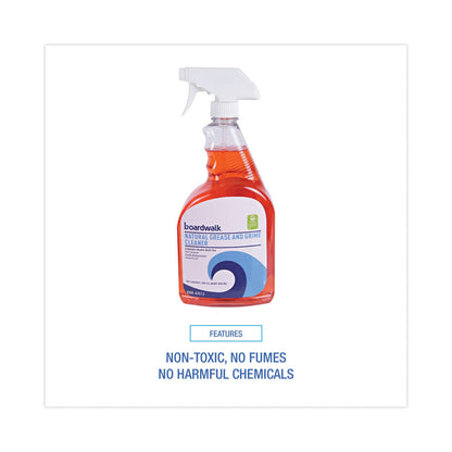 Boardwalk Green Natural Grease and Grime Cleaner, 32 oz Spray Bottle, 12/Carton
