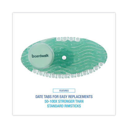 Boardwalk Curve Air Freshener, Cucumber Melon, Green, 10/Box, 6 Boxes/Carton