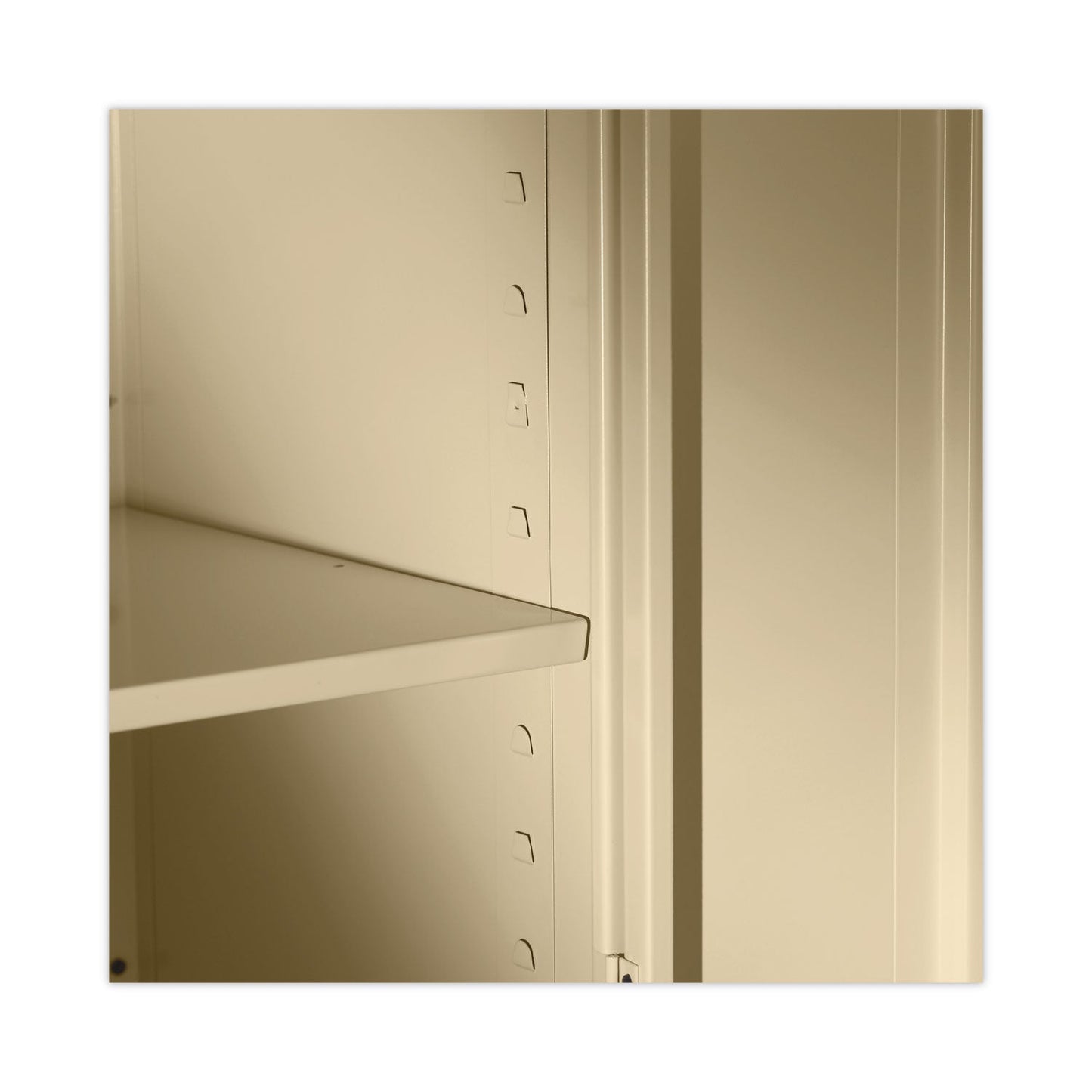 Alera Assembled 72" High Heavy-Duty Welded Storage Cabinet, Four Adjustable Shelves, 36w x 18d, Putty