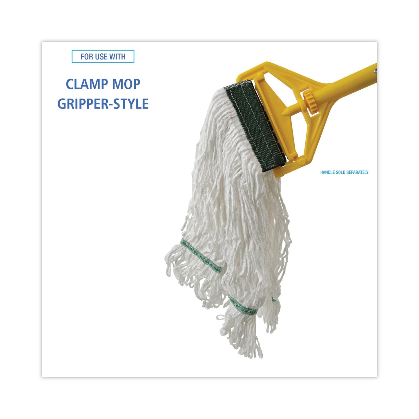 Boardwalk Loop End Rayon Mop Head, Rayon, Medium, 14 oz, White, Dozen